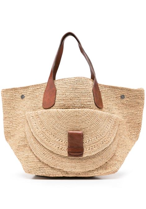 Laza II beige raffia bag IBELIV | LAZA IITEA